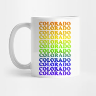 Retro Colorado Rainbow Tourist Design Mug